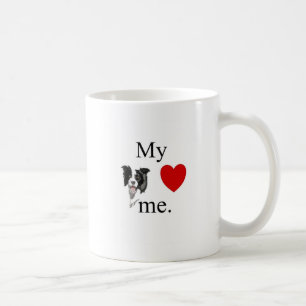Mijn grenscollie houdt van me koffiemok