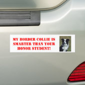 Mijn grenscollie is slimmer dan je eer... bumpersticker (Op auto)