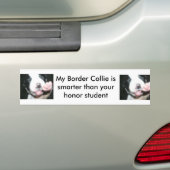 Mijn grenscollie is slimmer dan je eerstudente. bumpersticker (Op auto)