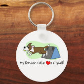 Mijn grenskolonie houdt van Flyball Sleutelhanger (Voorkant)