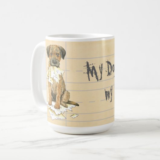 Mijn grenswerper op mijn thuiswerk koffiemok (Voorkant links)