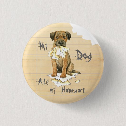 Mijn grenswerper op mijn thuiswerk ronde button 3,2 cm (Voorkant)