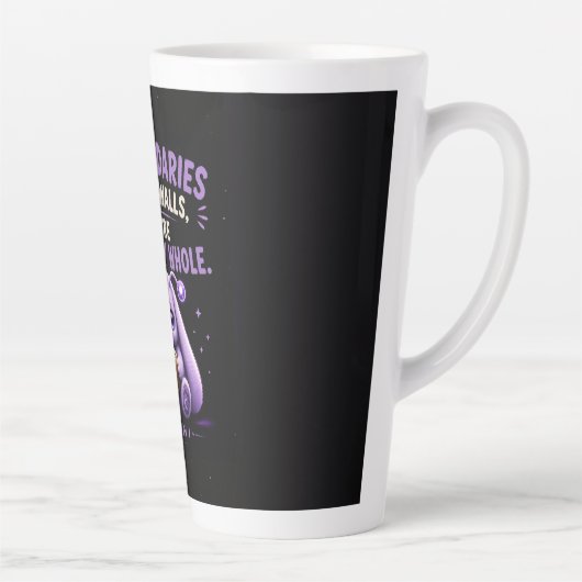 Mijn grenzen zijn geen muren latte mok (Rechts)