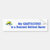 Mijn GREYHOUND is een gered, in ruste gehouden rac Bumpersticker (Voorkant)