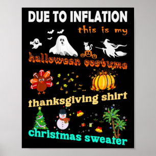 Mijn griezelige Halloween Thanksgiving Ugly Costum Poster