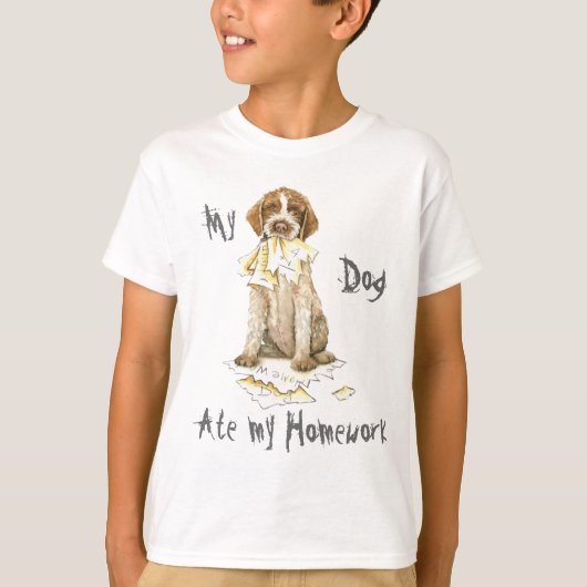 Mijn Griffon Ate mijn thuiswerk T-shirt (Voorkant)