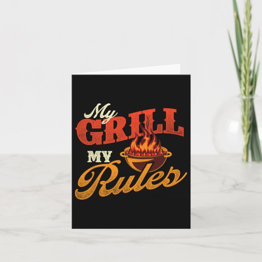 Mijn Grill Mijn Regels - Pitmaster Byrbecue Grilli Kaart (Voorkant)