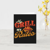 Mijn Grill Mijn Regels - Pitmaster Byrbecue Grilli Kaart (Gele Bloem)