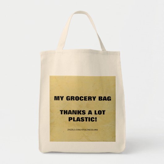 MIJN GROEI BAG - BEDANKT VEEL PLASTISCH! TOTE BAG (Voorkant)