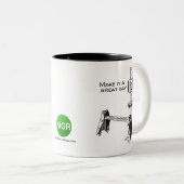 Mijn Groei Rings Youtube kanaalMok Tweekleurige Koffiemok (Voorkant rechts)