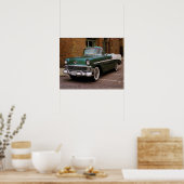 Mijn groene 1956 Chevy Define Oil Poster (Keuken)