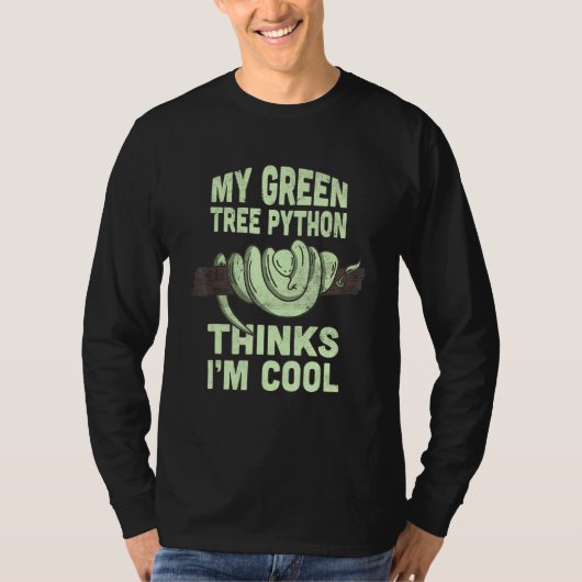 Mijn groene boom python denkt dat ik koele slang c t-shirt (Voorkant)