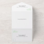 mijn groene heraldische kruideniersbruiloft all in one uitnodiging (Buitenkant)