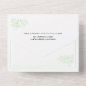 mijn groene heraldische kruideniersbruiloft all in one uitnodiging (Achterkant)