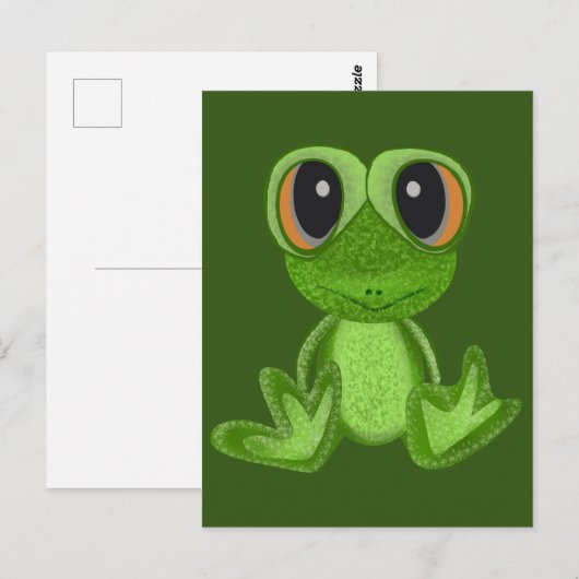 Mijn Groene Kikker Vriend Briefkaart (Voorkant / Achterkant)