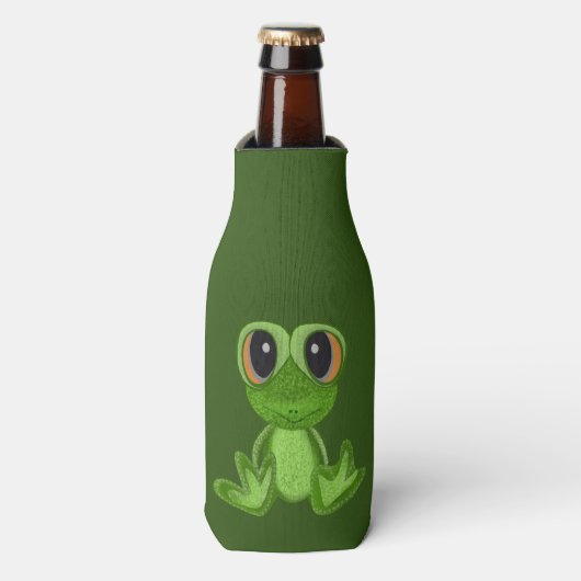 Mijn Groene Kikker Vriend Flesjeskoeler (Fles Voorkant)