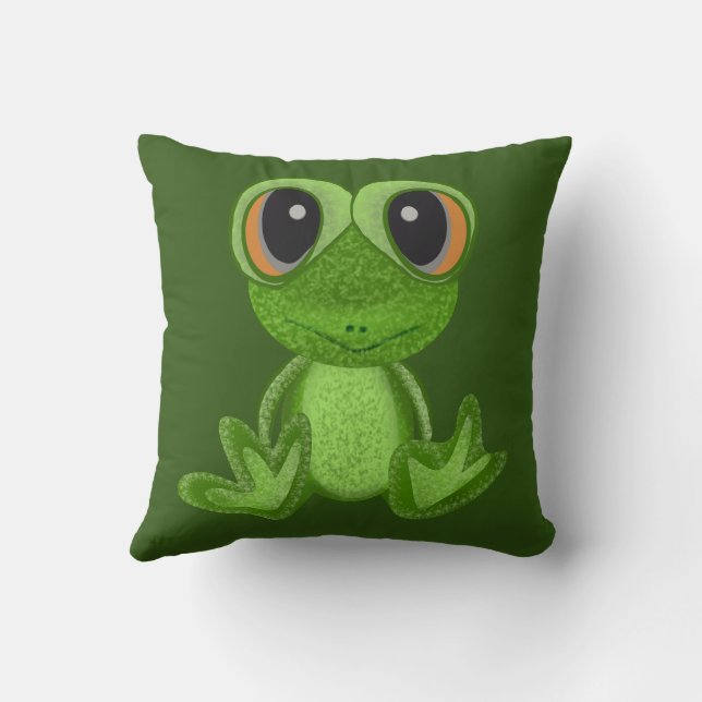 Mijn Groene Kikker Vriend Kussen (Achterkant)