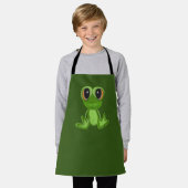 Mijn Groene Kikker Vriend Schort (Gedragen)