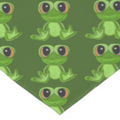 Mijn groene kikkervissenlijstrunner korte tafelloper (Hoek)