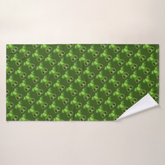 Mijn groene kikkervriend badhanddoek (Badhanddoek)