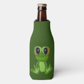 Mijn groene kikkervriend flesjeskoeler (Fles Voorkant)