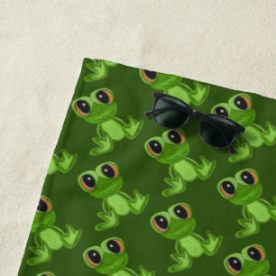 Mijn groene kikkervriend strandlaken