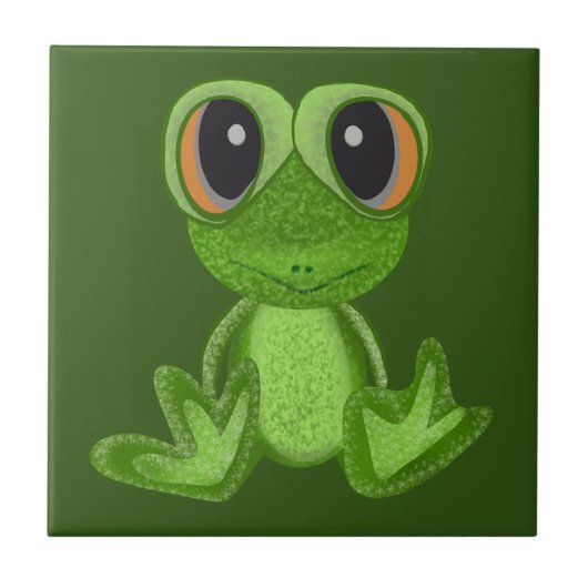 Mijn groene kikkervriend tegeltje (Voorkant)
