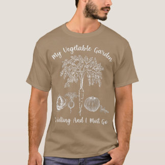 Mijn groenten tuin noemt grappige vegetariër Ga T-shirt