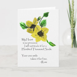 Mijn Groet van de Waterverf van Rumi van het Hart Kaart