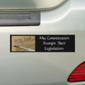 Mijn grondwet bekrachtigt hun wetgeving bumpersticker (Op auto)