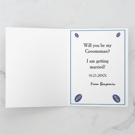 Mijn Groomman Uitnodiging voorstel Bruiloft (Binnen)