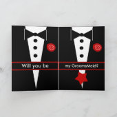 Mijn GroomsMaid CUSTOM Kaart Tux 4A (Binnen)