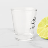 Mijn groomsman Handgeschreven waskalligrafie Shot Glas (Links)