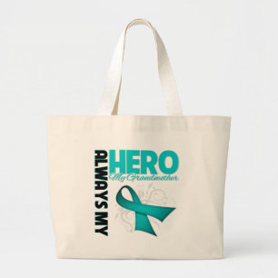 Mijn grootmoeder altijd Mijn Hero - Ovariumkanker Grote Tote Bag