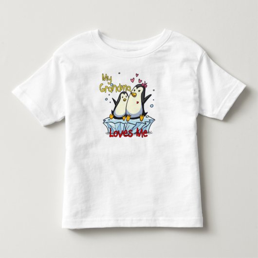Mijn grootmoeder houdt van me Penguin Kinder Shirts (Voorkant)