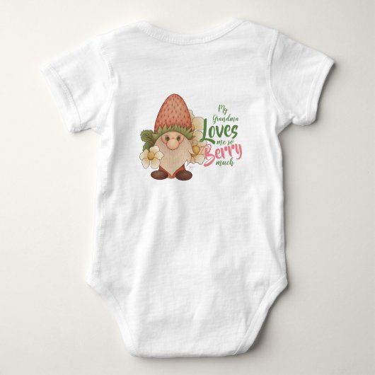 Mijn grootmoeder houdt van me, zo Berry veel aardb Romper (Achterkant)