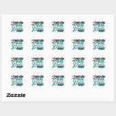 Mijn grootmoeder is een engel 1 eierstokkanker ronde sticker (Vel)