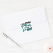Mijn grootmoeder is een engel 1 eierstokkanker ronde sticker (Envelop)