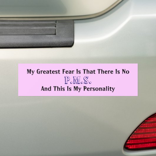 Mijn grootste angst bumpersticker (Op auto)