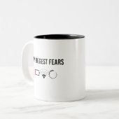 Mijn Grootste Angsten Programmeur T-shirt Programm Tweekleurige Koffiemok (Voorkant links)