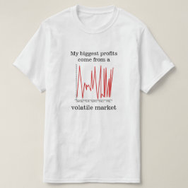 Mijn grootste winst komt van een volatiele markt t-shirt