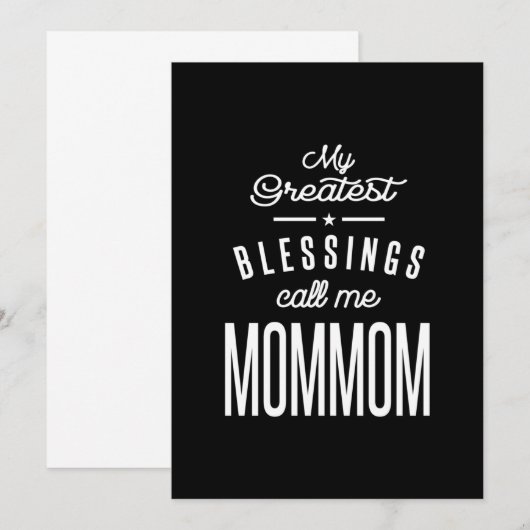 Mijn grootste zegeningen noemen me mam bedankkaart (Voorkant / Achterkant)