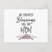 Mijn grootste zegeningen noemen me mam briefkaart (Voorkant)