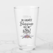 Mijn grootste zegeningen noemen me mam glas (Achterkant)