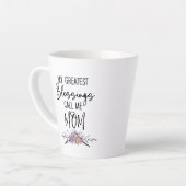 Mijn grootste zegeningen noemen me mam latte mok (Linkerhoek)