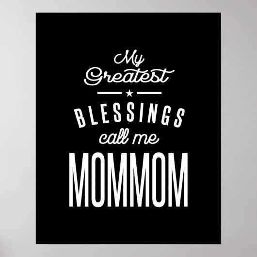 Mijn grootste zegeningen noemen me mam poster (Voorkant)