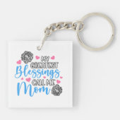 Mijn grootste zegeningen noemen me mam sleutelhanger (Achterkant)