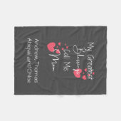 Mijn grootste zegeningen noemen me mama, Gift voor Fleece Deken (Voorkant (Horizontaal))