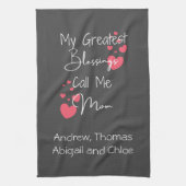 Mijn grootste zegeningen noemen me mama, Gift voor Theedoek (Verticaal)