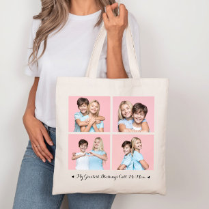 Mijn grootste zegeningen noemen me moeder 4 foto tote bag